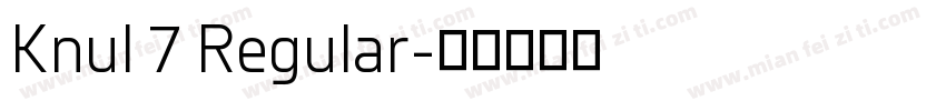 Knul 7 Regular字体转换